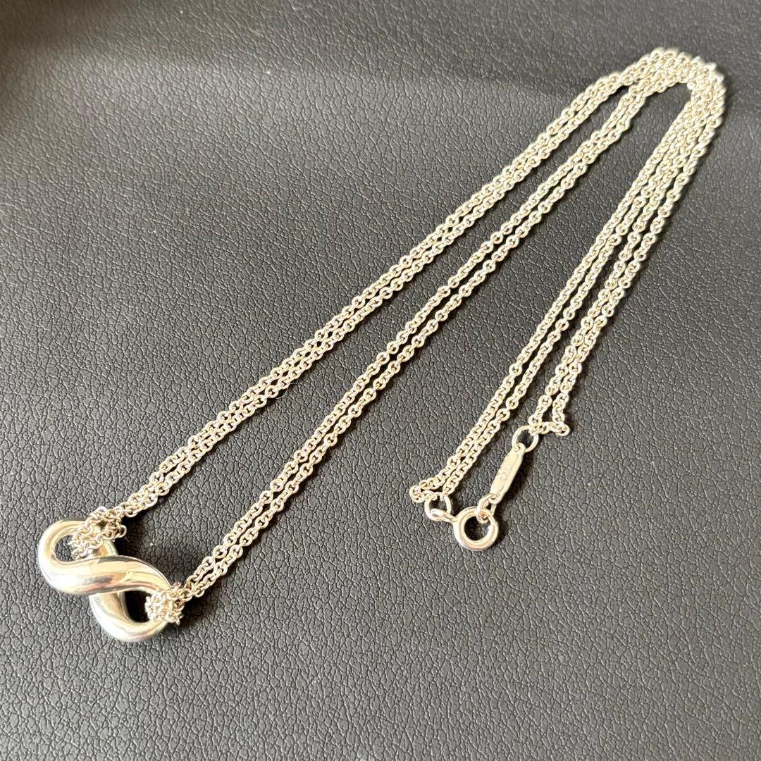 【ティファニー】インフィニティ ネックレス ダブルチェーン シルバー925