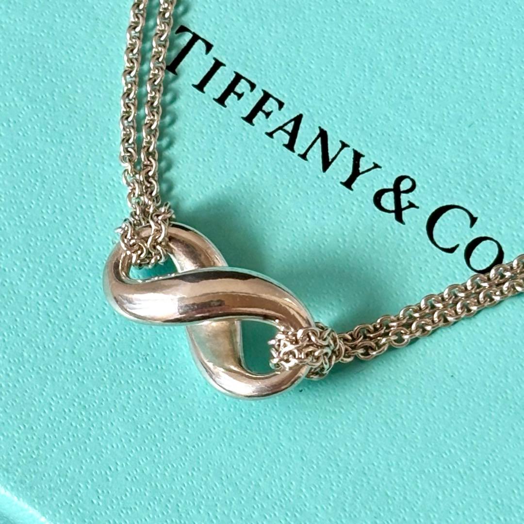【ティファニー】インフィニティ ネックレス ダブルチェーン シルバー925