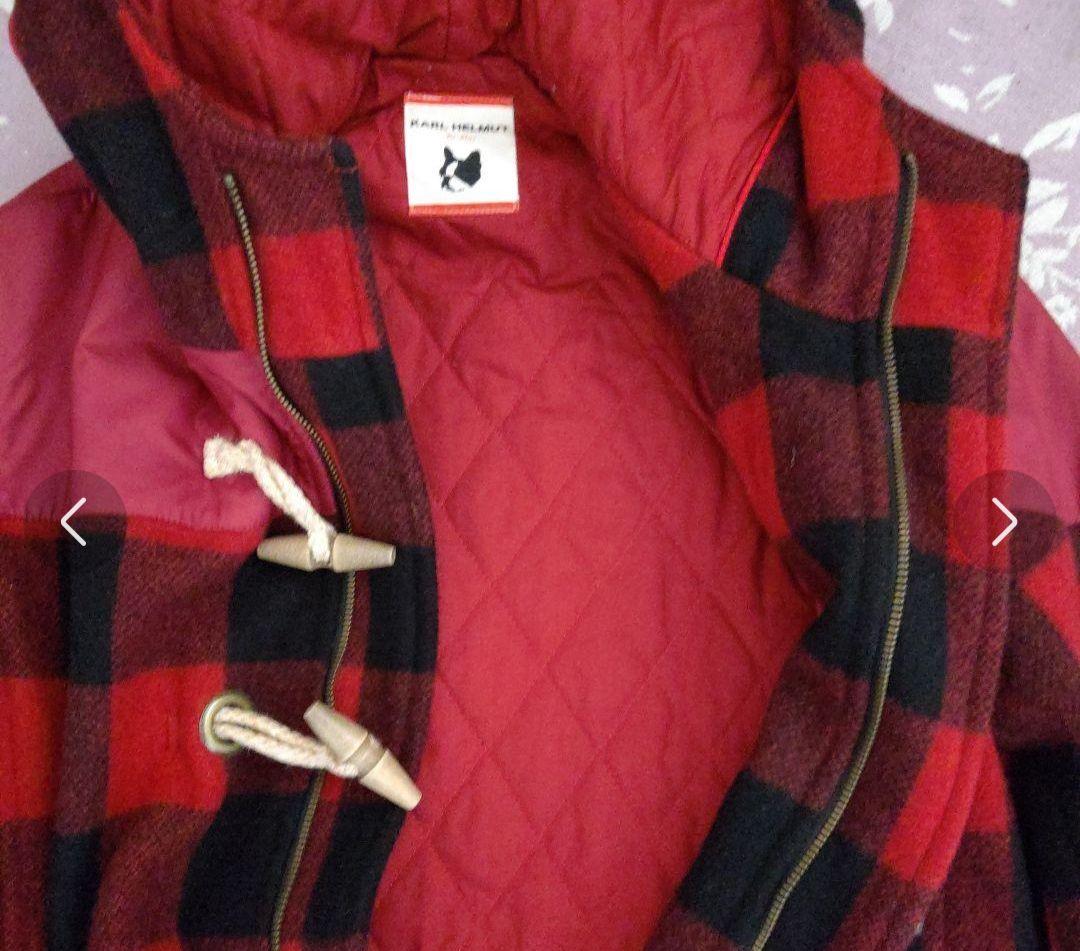 カールヘルム ダッフルコート 赤黒チェック