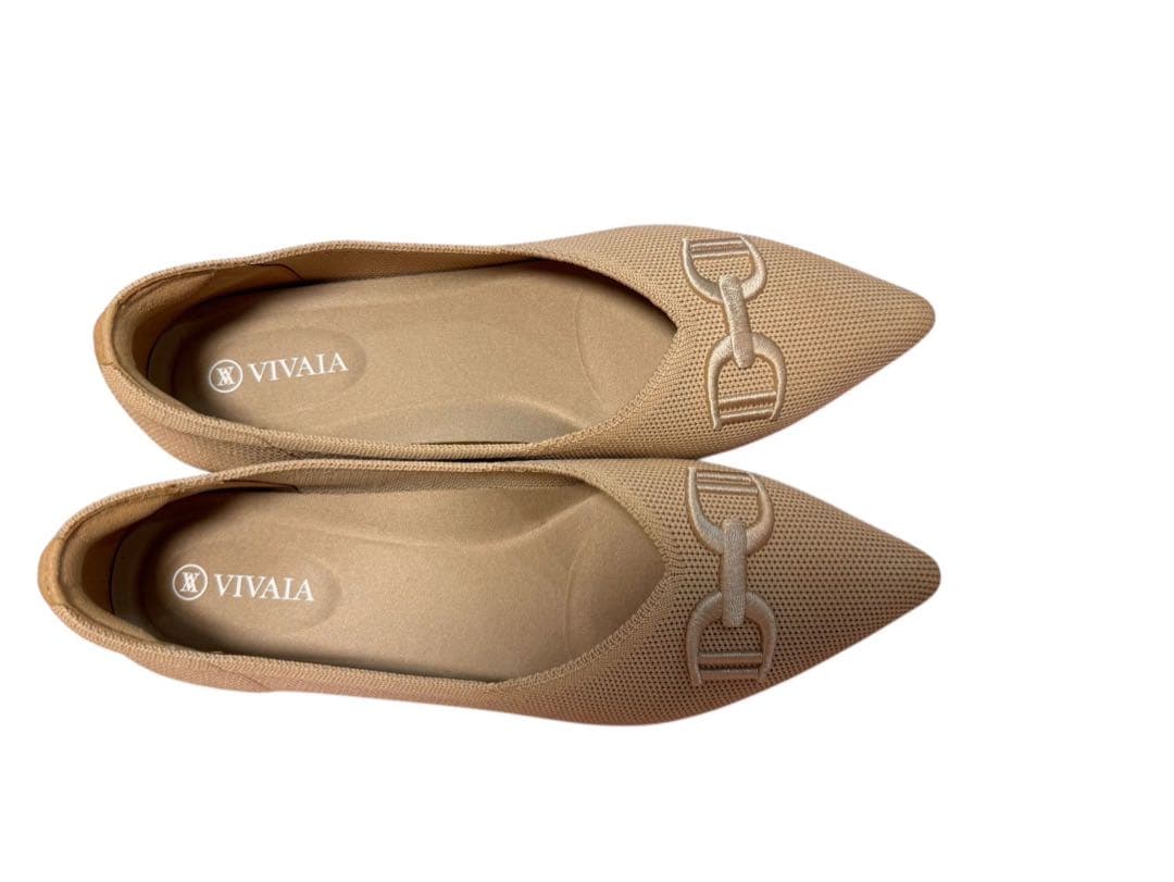 VIVAIA フラットシューズ ベージュ23.5cm EU36.5 早い者勝ち