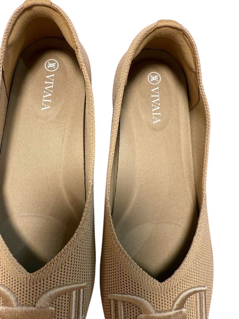 VIVAIA フラットシューズ ベージュ23.5cm EU36.5 早い者勝ち