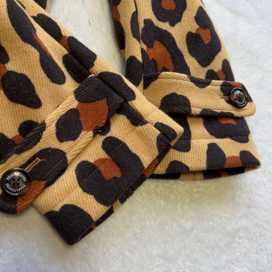 極美品　パーリーゲイツ　ダッフル　コート　レオパード　豹　ヒョウ　キャメル　M