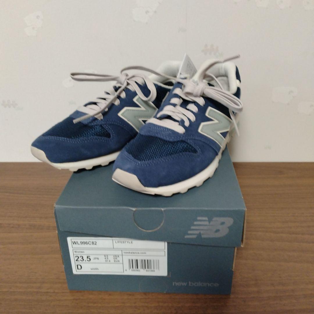 新品　New Balance WL996 ネイビー スニーカー　23.5cm