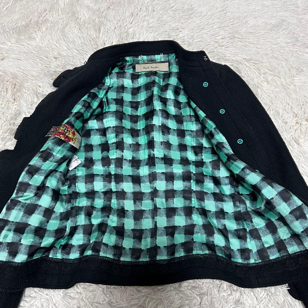 極美品　PaulSmith 変形　ノーカラージャケット　ナポレオン　スパンコール