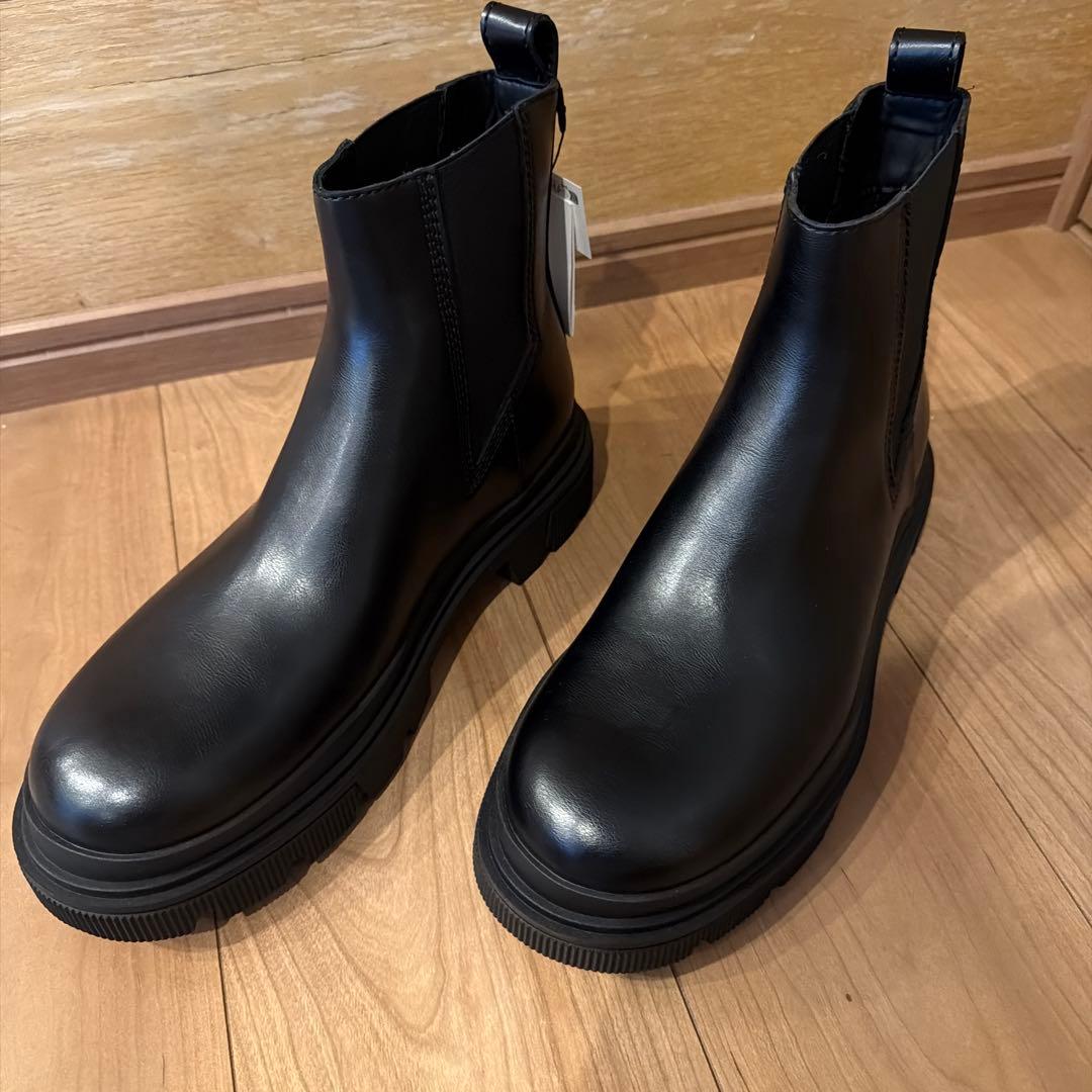 ※最終値下げ　　ブラック サイドゴアブーツ 43