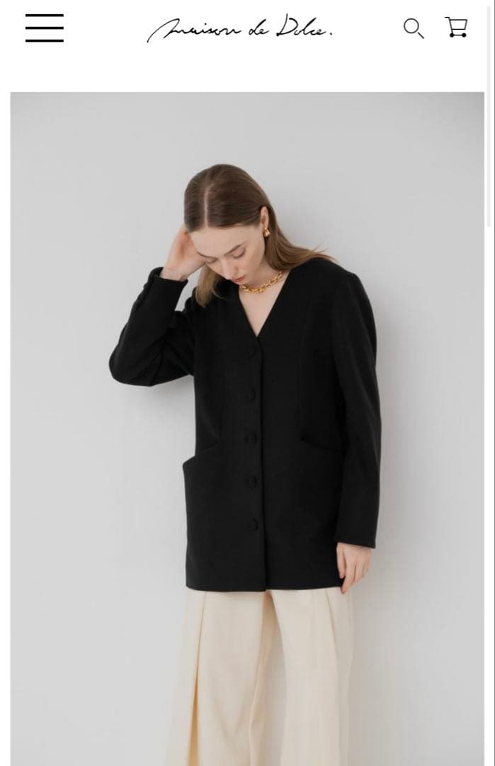 本日価格新品Maison de Dolce. noble jacket/ブラック
