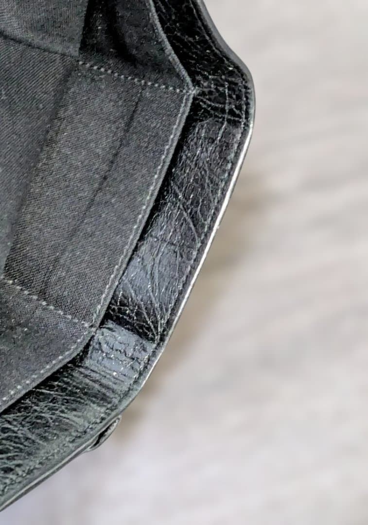 BALENCIAGA ペーパー ミニ ウォレット 三つ折り財布 グラフィティ 黒