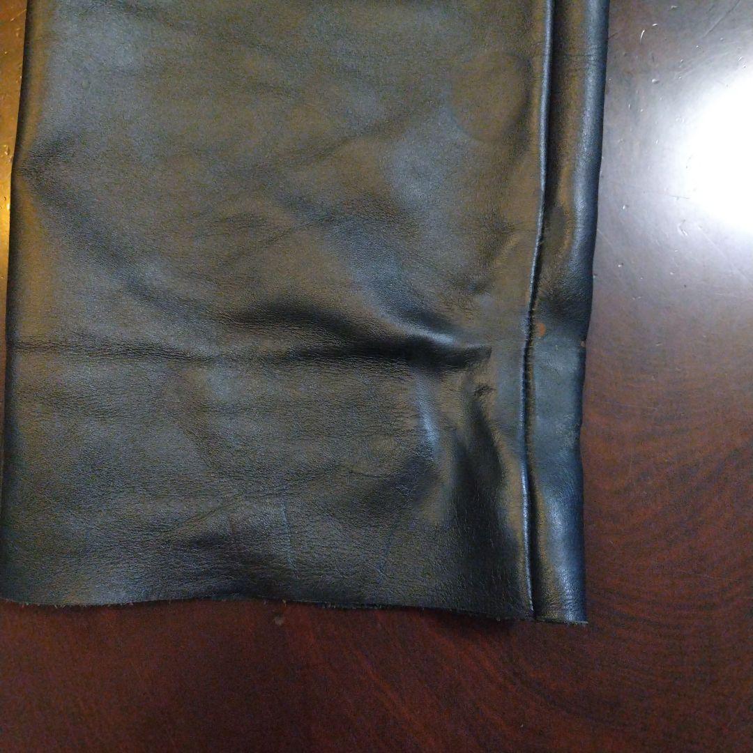 Schott レザー ストレートパンツ 黒