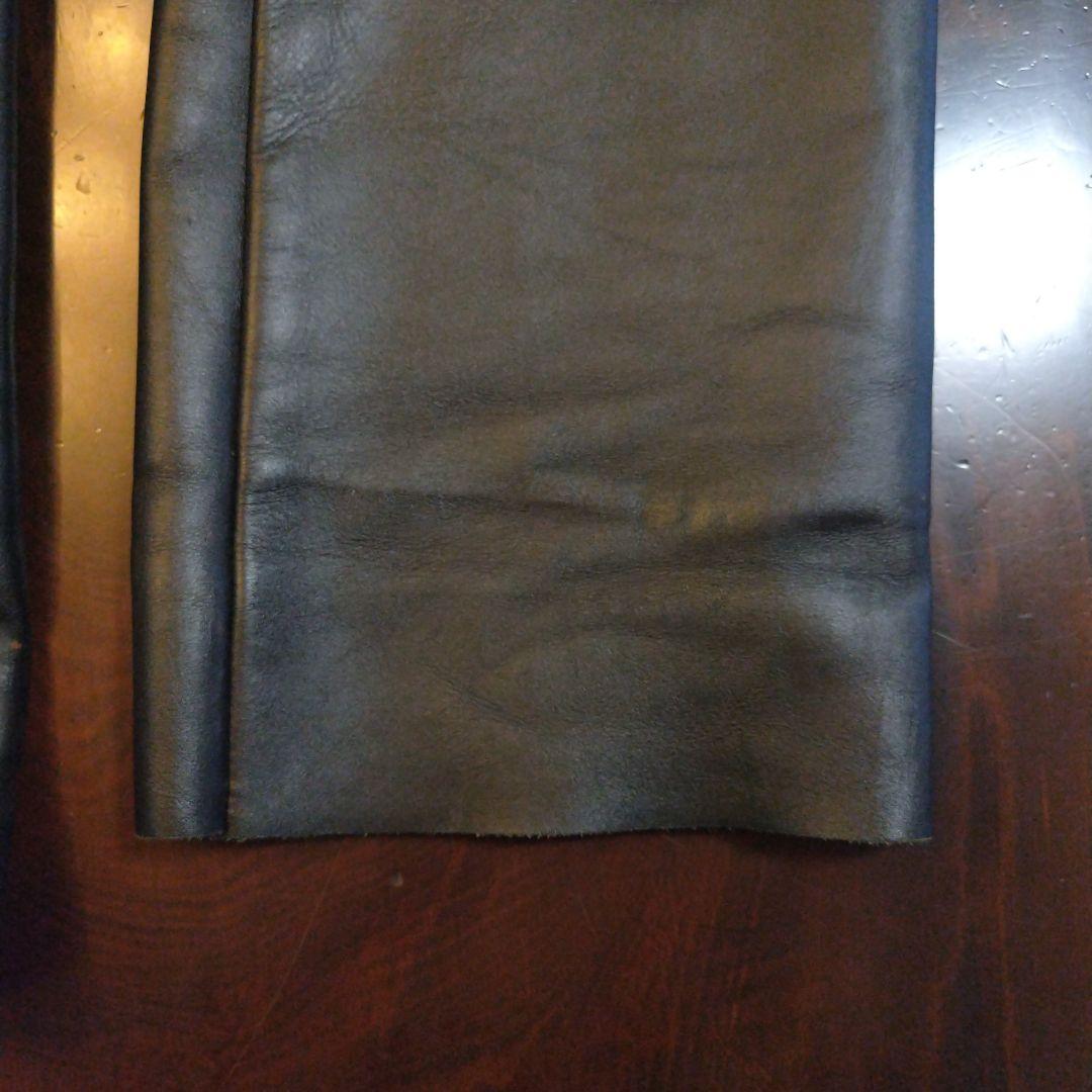 Schott レザー ストレートパンツ 黒