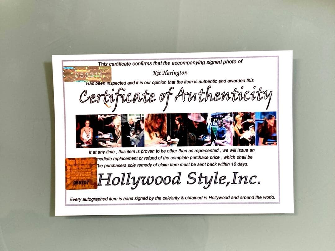 セール中…キット・ハリントン直筆サイン入り超 大型写真