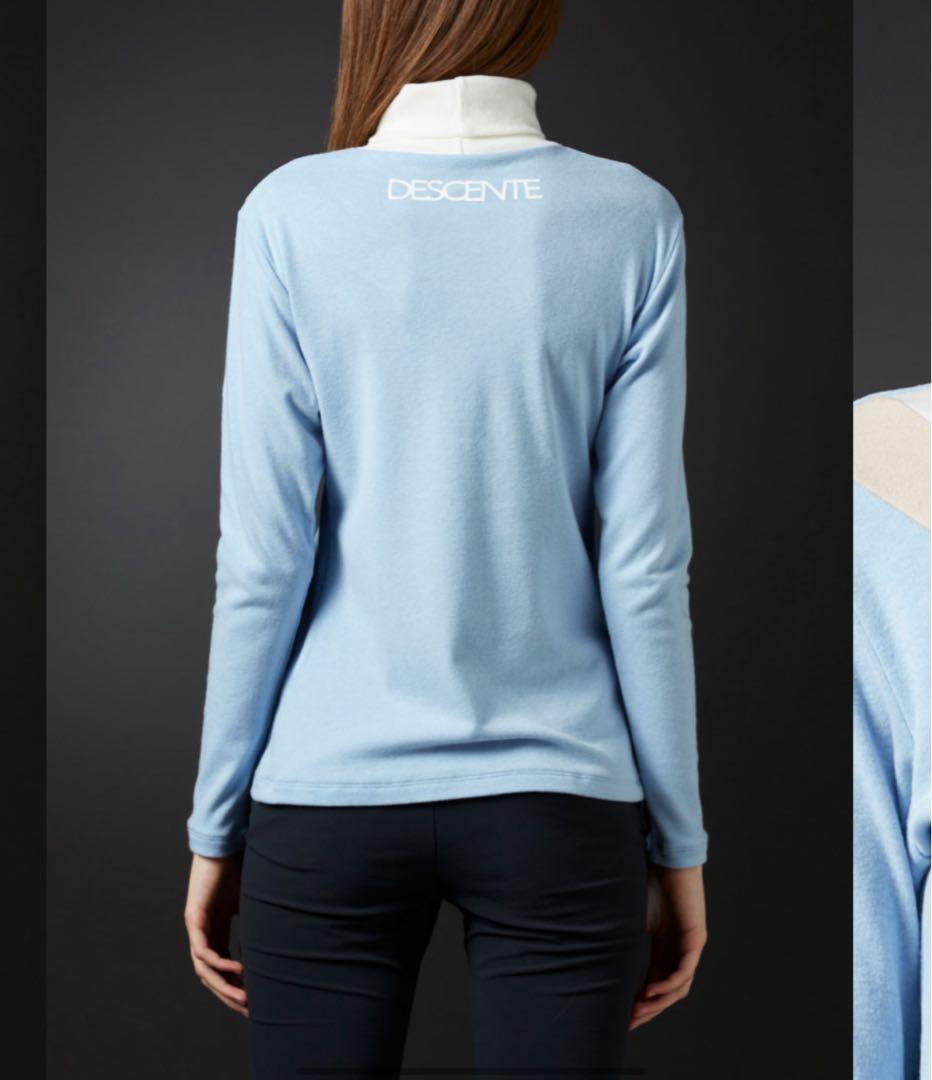 【新品タグ付き】　DESCENTE 水色　タートルネック セーター ♡