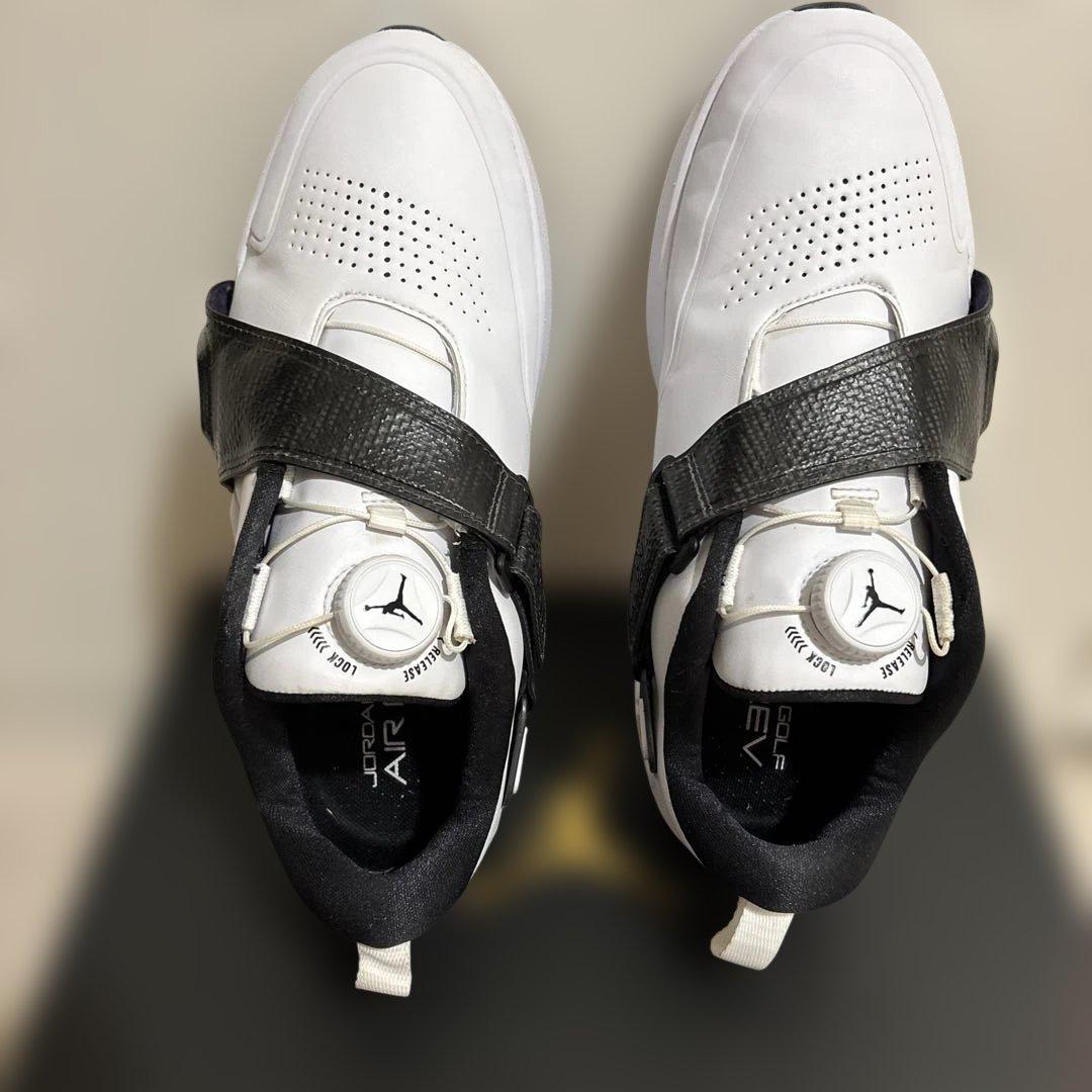 Jordan エアレブゴルフシューズ ホワイト/ブラック　スパイク25.5cm
