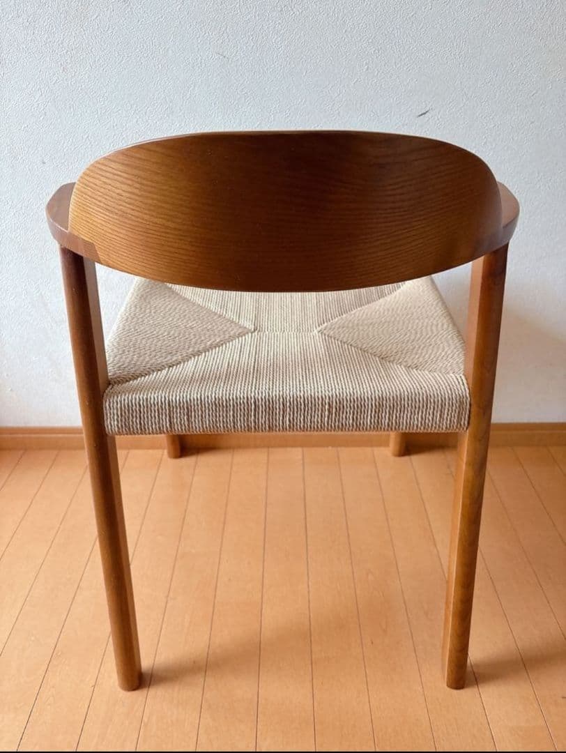 ペーパーコードチェア北欧デザインアームチェアリプロダクト品　ブラウン