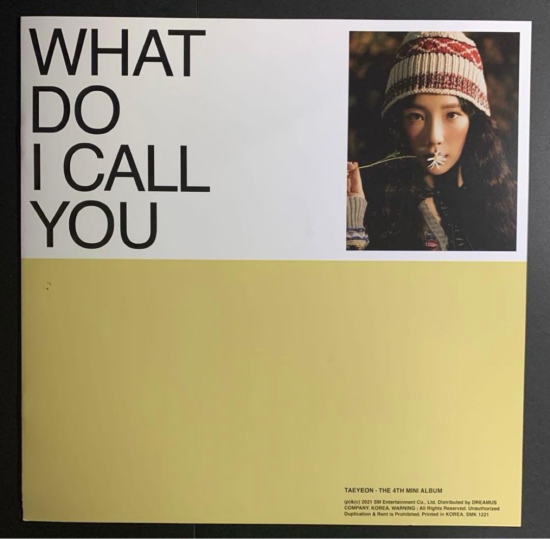 TAEYEON / WHAT DO I CALL YOU レコード初回限定盤