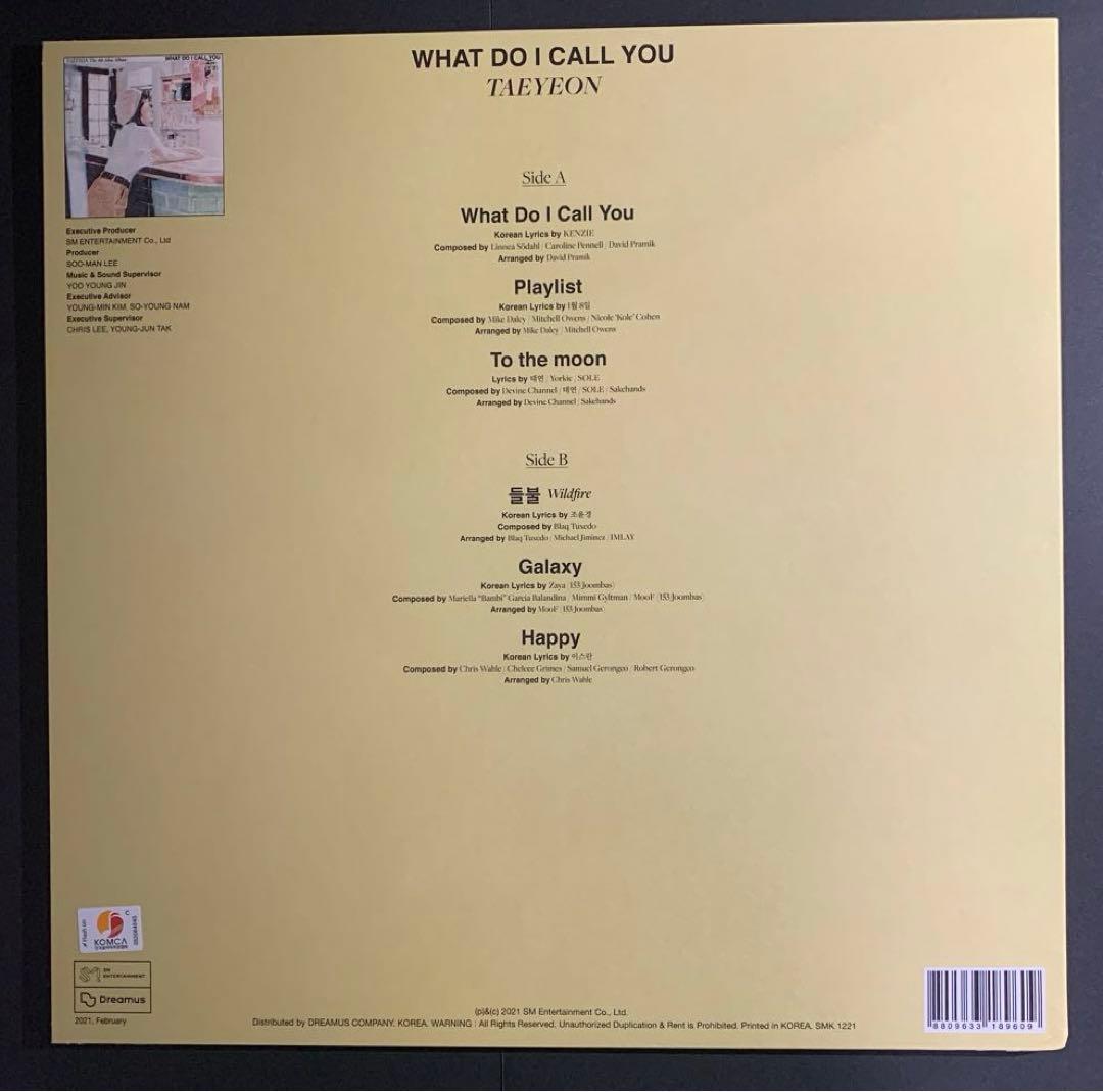 TAEYEON / WHAT DO I CALL YOU レコード初回限定盤