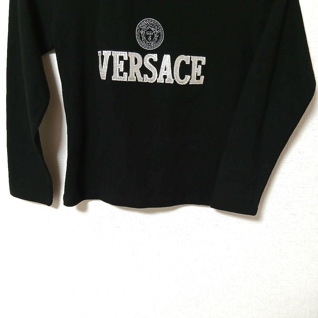 VERSACEヴェルサーチ カットソー ロンT メデューサ ロゴ刺繍