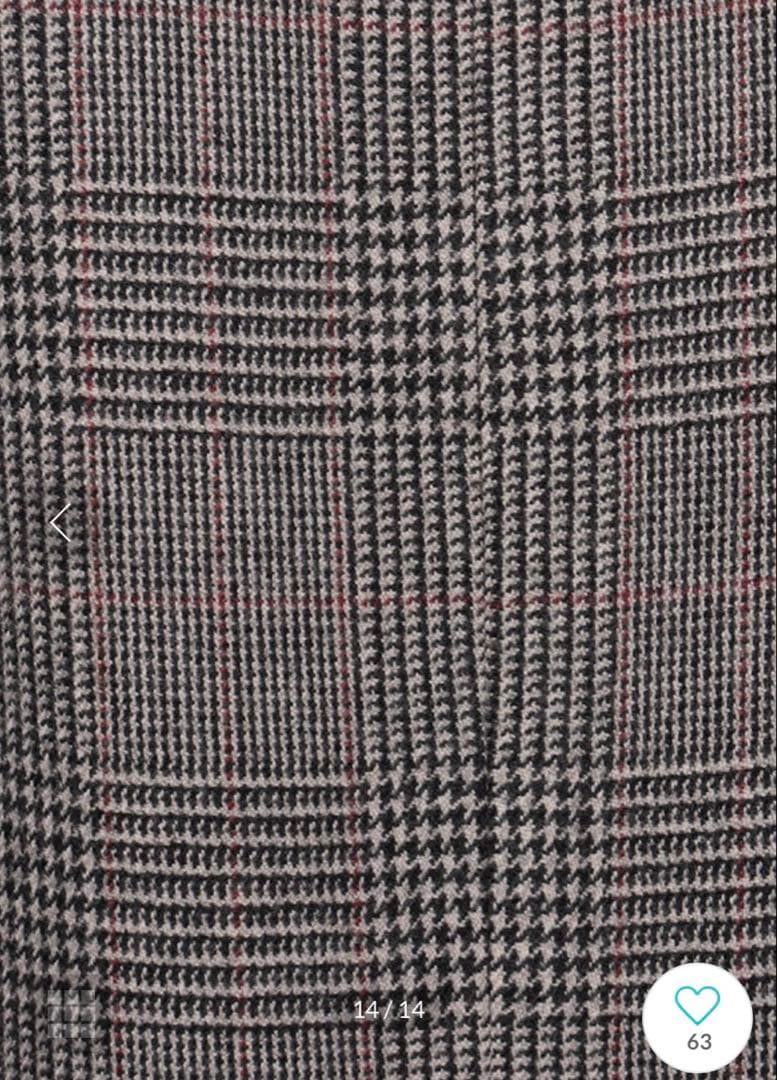 anuans アニュアンス グレンチェックウールチェスターコート