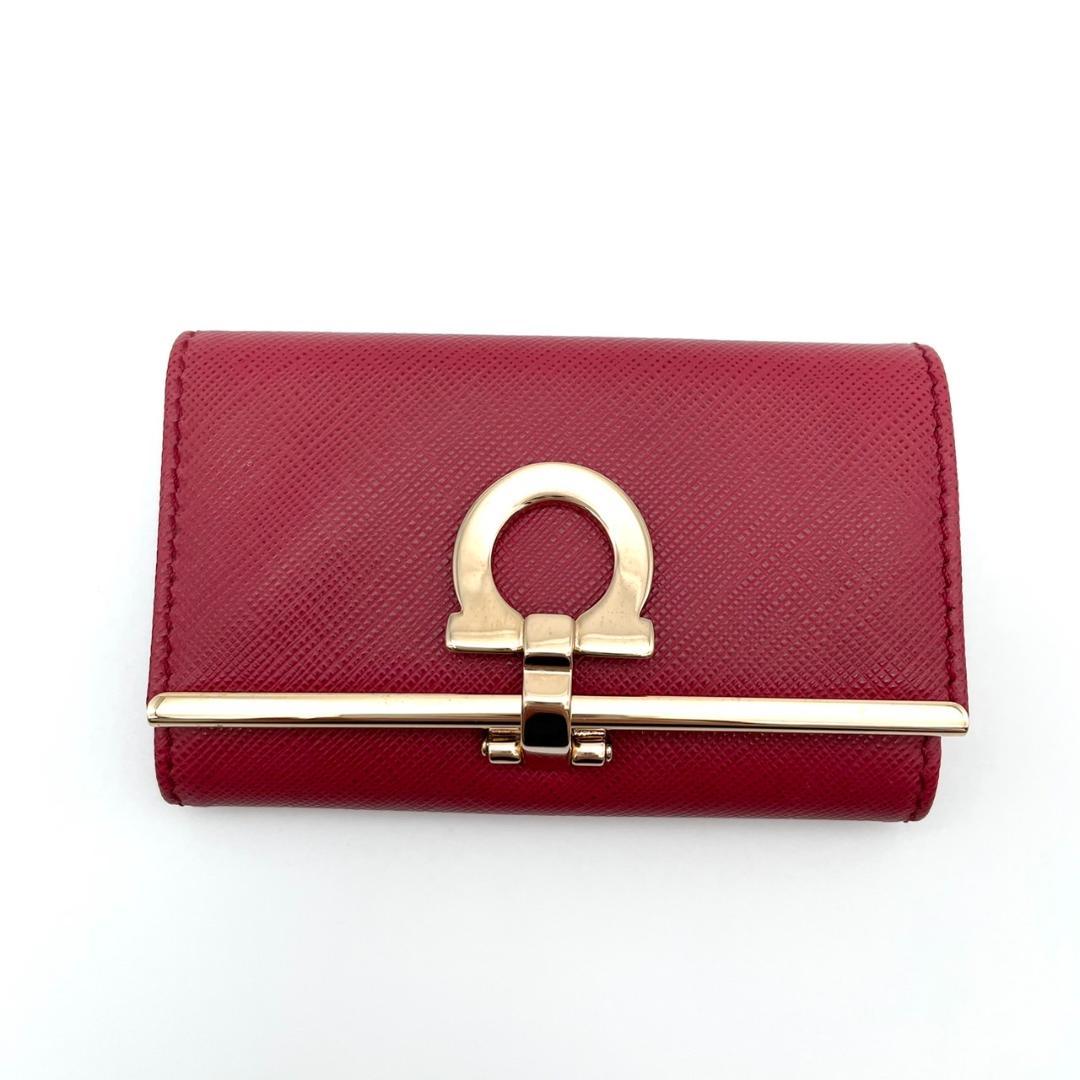 【美品】Ferragamo　フェラガモ　キーケース　６連　本革