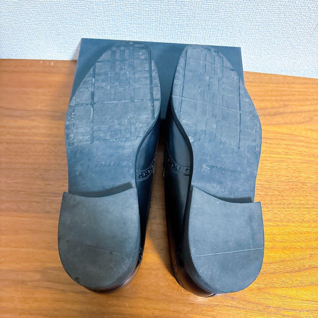 BURBERRY バーバリー タッセルローファー レザー ブラック 25cm