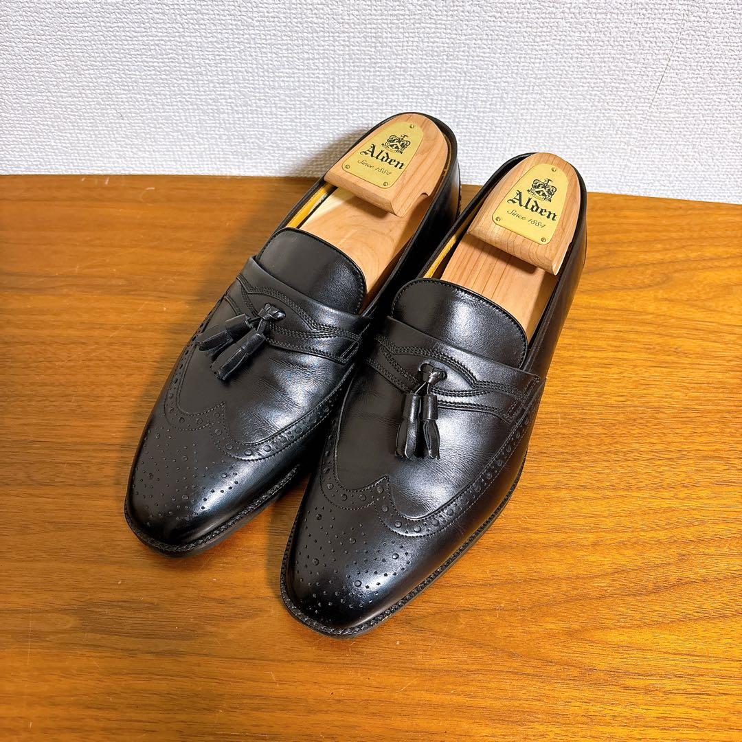 BURBERRY バーバリー タッセルローファー レザー ブラック 25cm