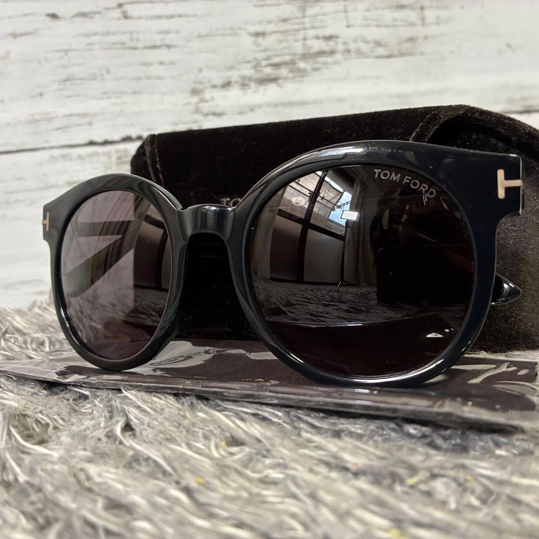 【美品】トムフォード TF475-D 01A サングラス ボストン型 ブラック