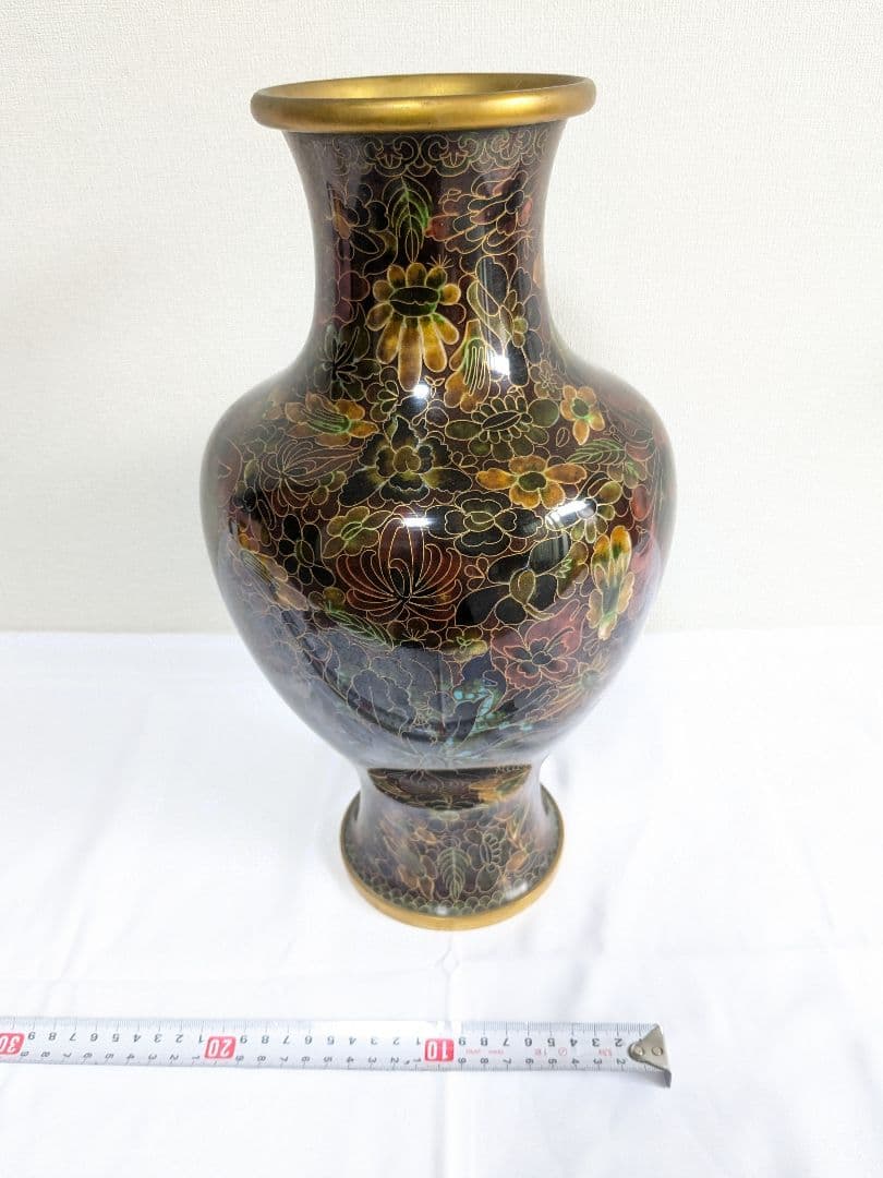 大きめ 七宝焼 花瓶 中国
