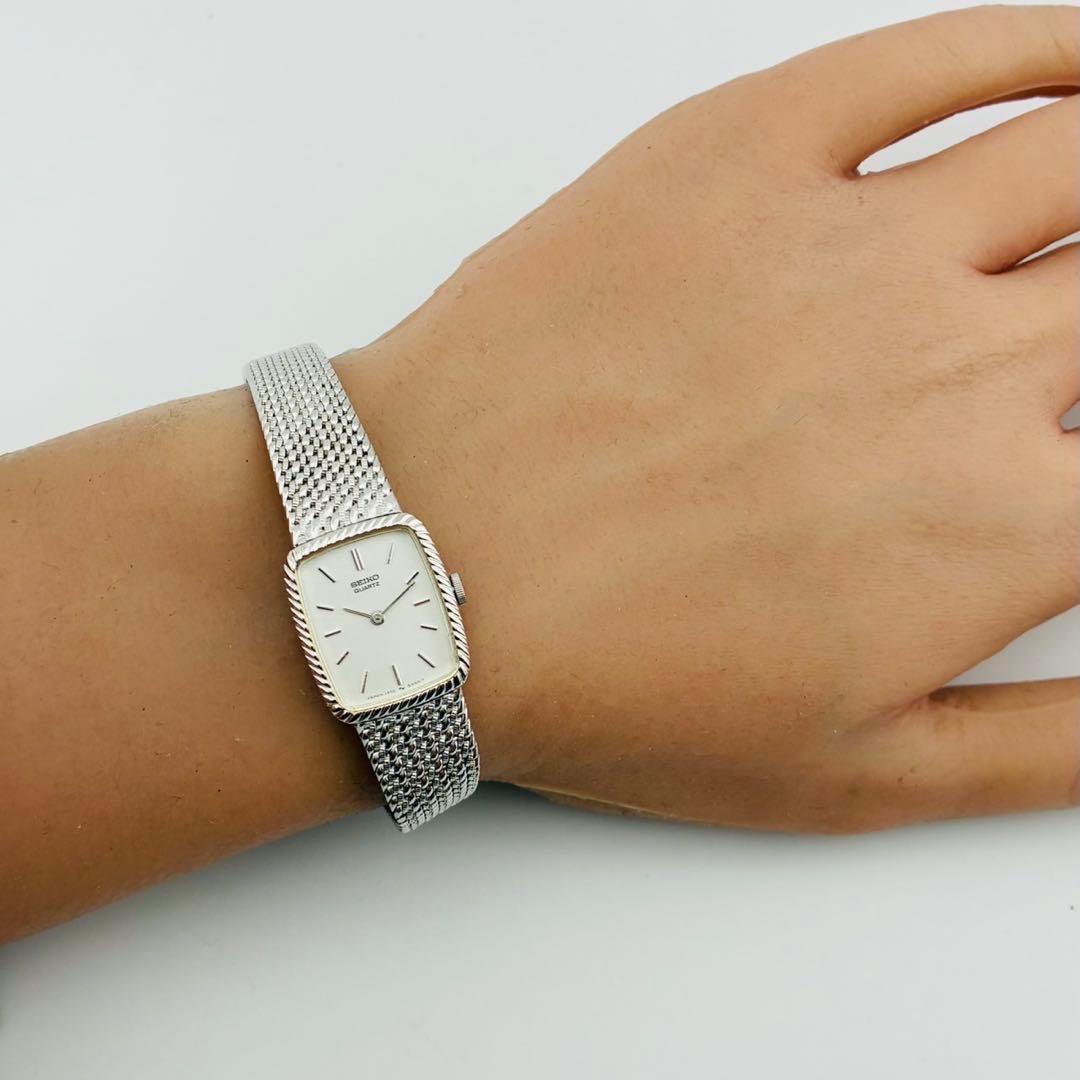 【希少/電池交換済】SEIKO 腕時計　クォーツ　シルバー　セイコー　チェーン