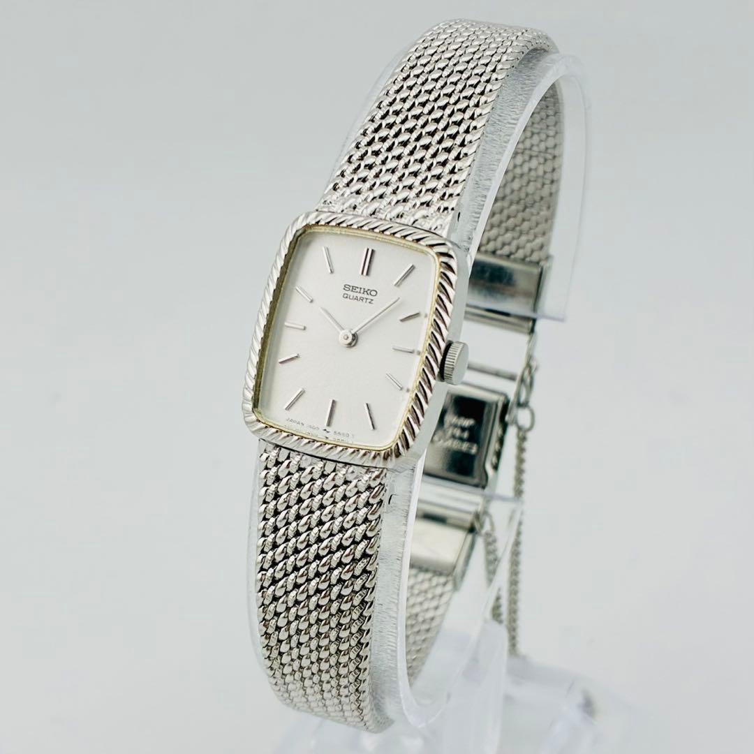 【希少/電池交換済】SEIKO 腕時計　クォーツ　シルバー　セイコー　チェーン