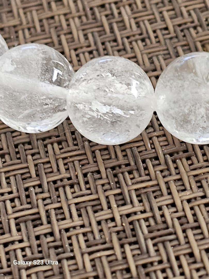 黒平産水晶１２mm１７玉ブレスレツト