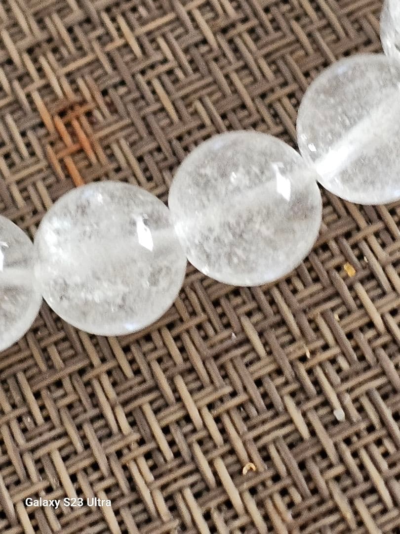 黒平産水晶１２mm１７玉ブレスレツト