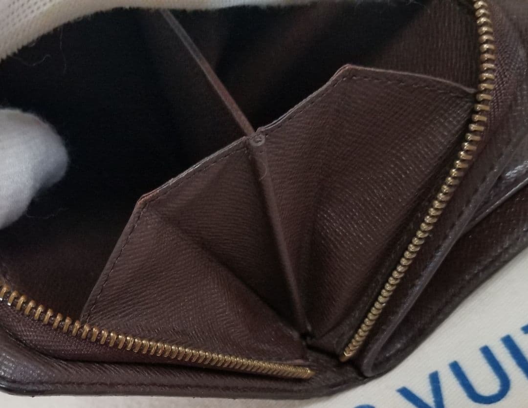 【直営店正規品】ルイヴィトン ダミエ コンパクトジップ 二つ折り財布