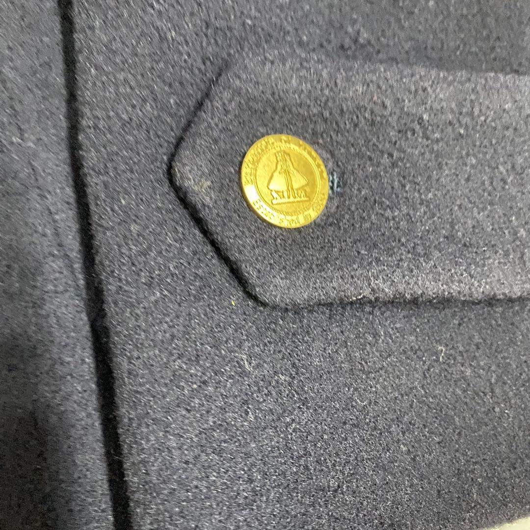 美品✨バーバリーズ 金ボタン カシミヤ ダブル チェスターコート ネイビー 9号