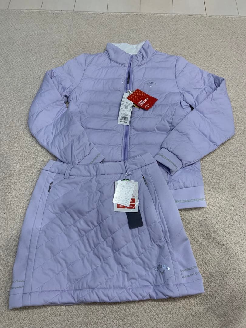 キャロウェイ　スターストレッチブルゾンMスカートＳ新品　薄紫