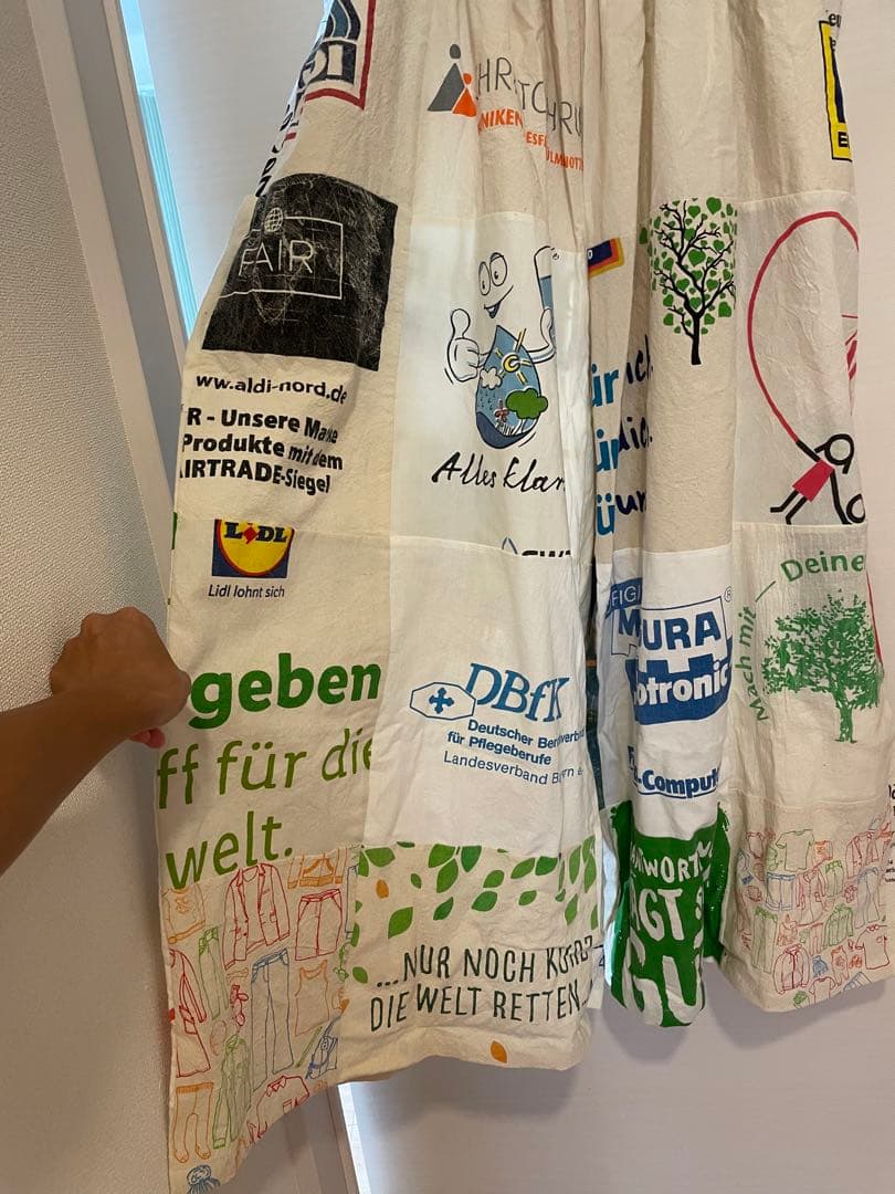 最終値下げ！ヨーロピアンエコバッグリメイクサロペット