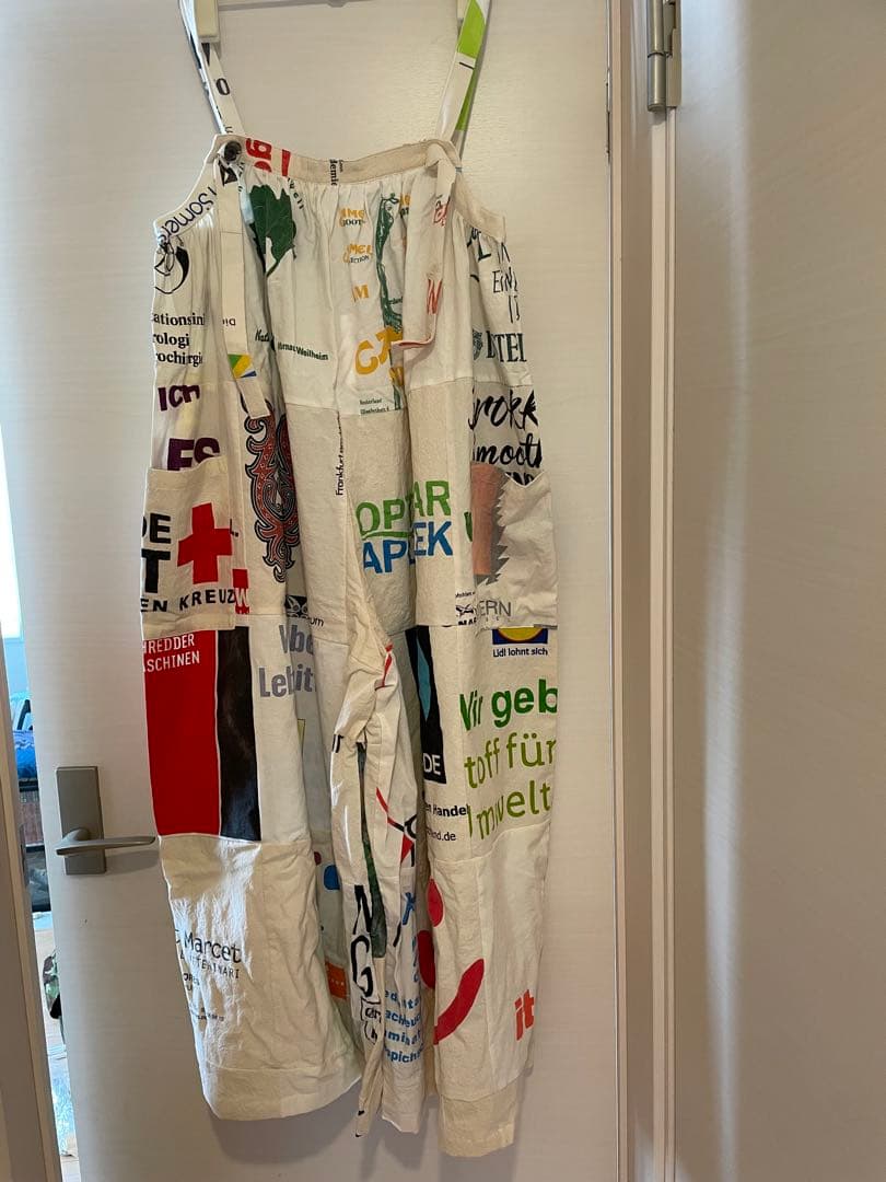 最終値下げ！ヨーロピアンエコバッグリメイクサロペット