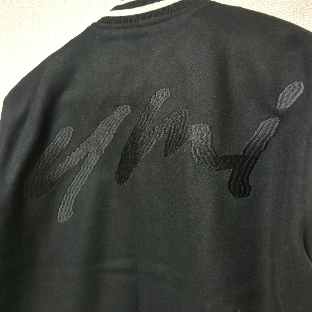 メルトンスタジアムジャケット/バックプリント黒【レディースL/送料込/1回着用】