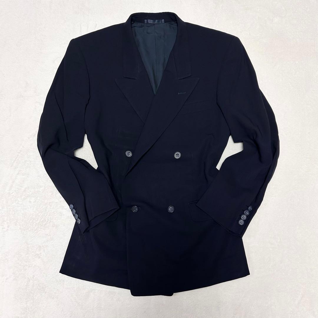 クリスチャン ディオール ムッシュ ダブルレスト セットアップ スーツ ネイビー