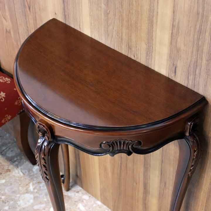 コンソールテーブル 50cm マホガニー サイドテーブル 木製