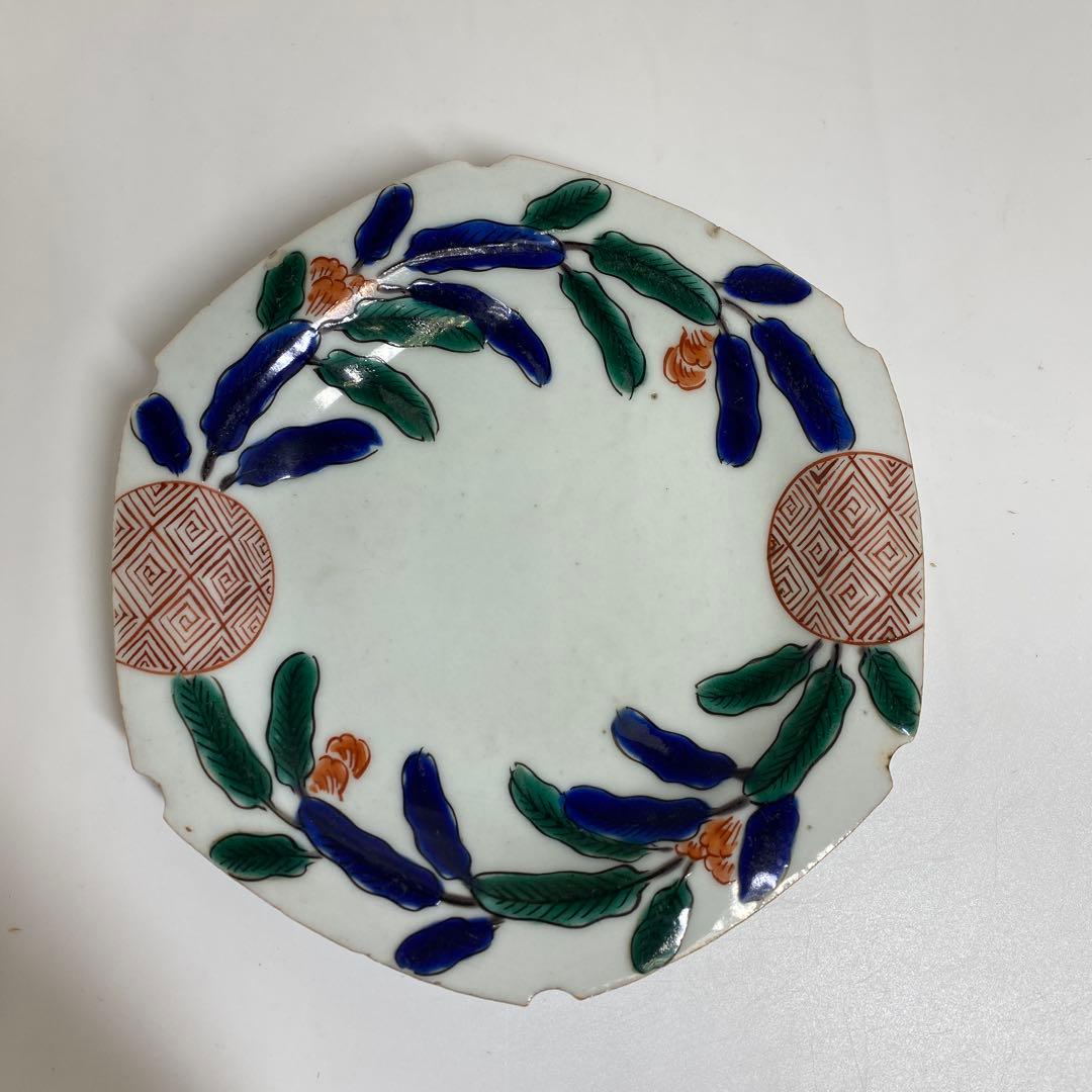 専用　江戸初期　古九谷　絵皿　直径14.5cm 東K7-1214☆2F タサコサ