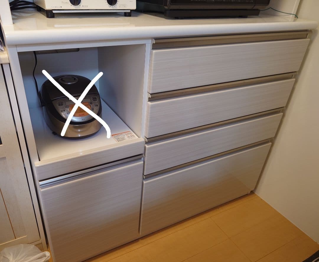 ニトリ　キッチンボード　ポスティア　幅120cm