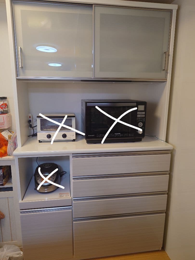 ニトリ　キッチンボード　ポスティア　幅120cm