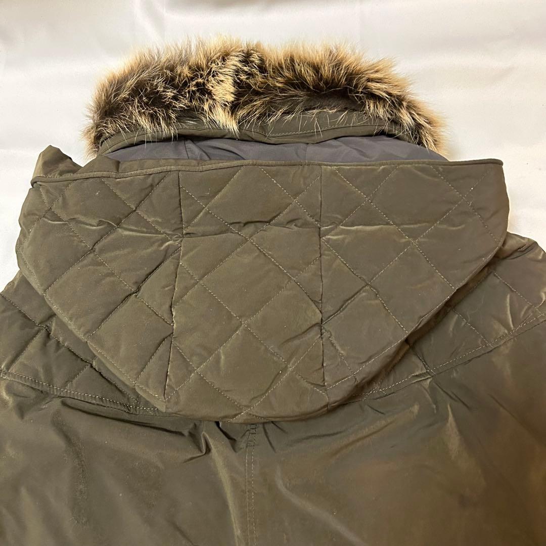 【美品】タトラス　TATRAS　ダウンポンチョ　2WAY　ファー　カーキ　02