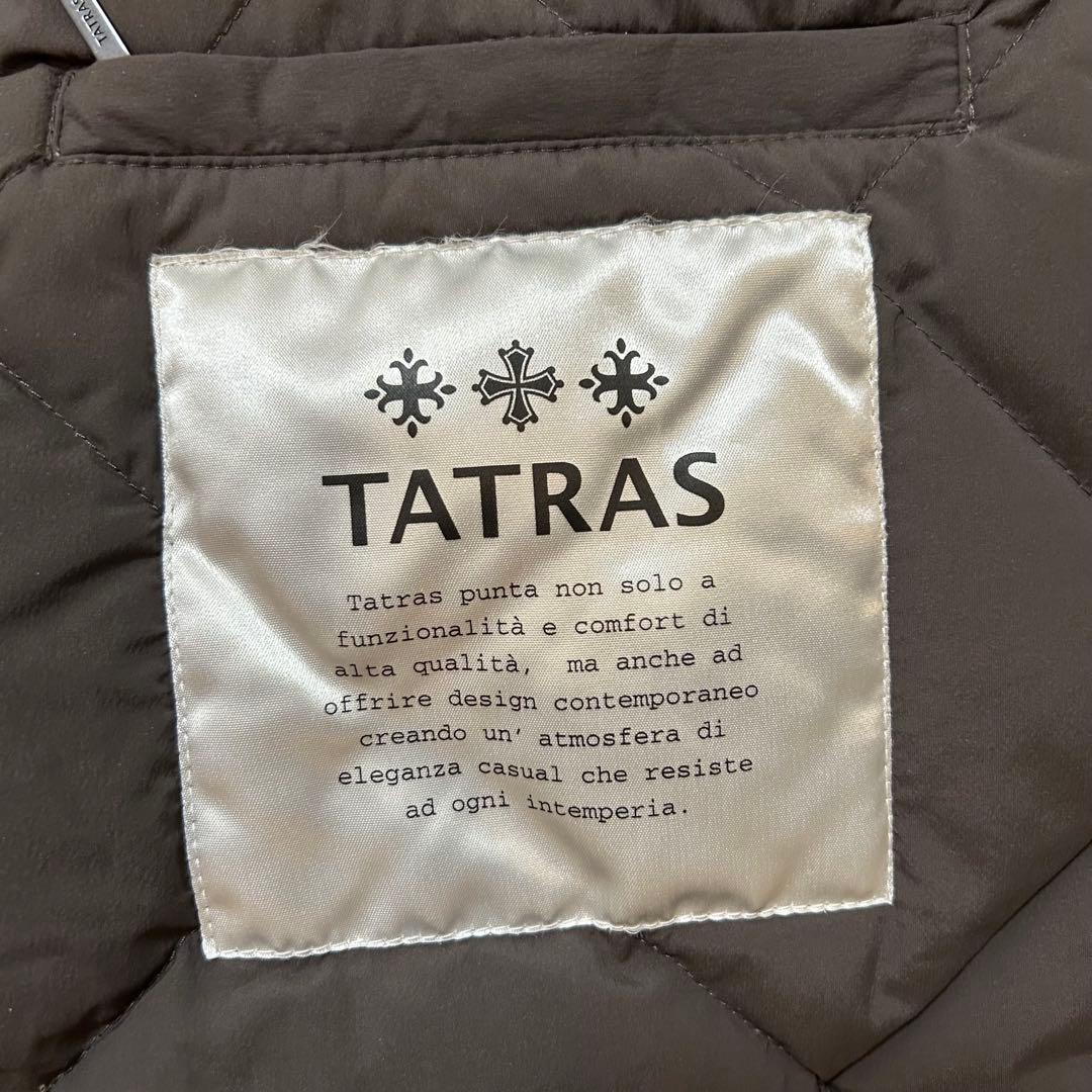 【美品】タトラス　TATRAS　ダウンポンチョ　2WAY　ファー　カーキ　02