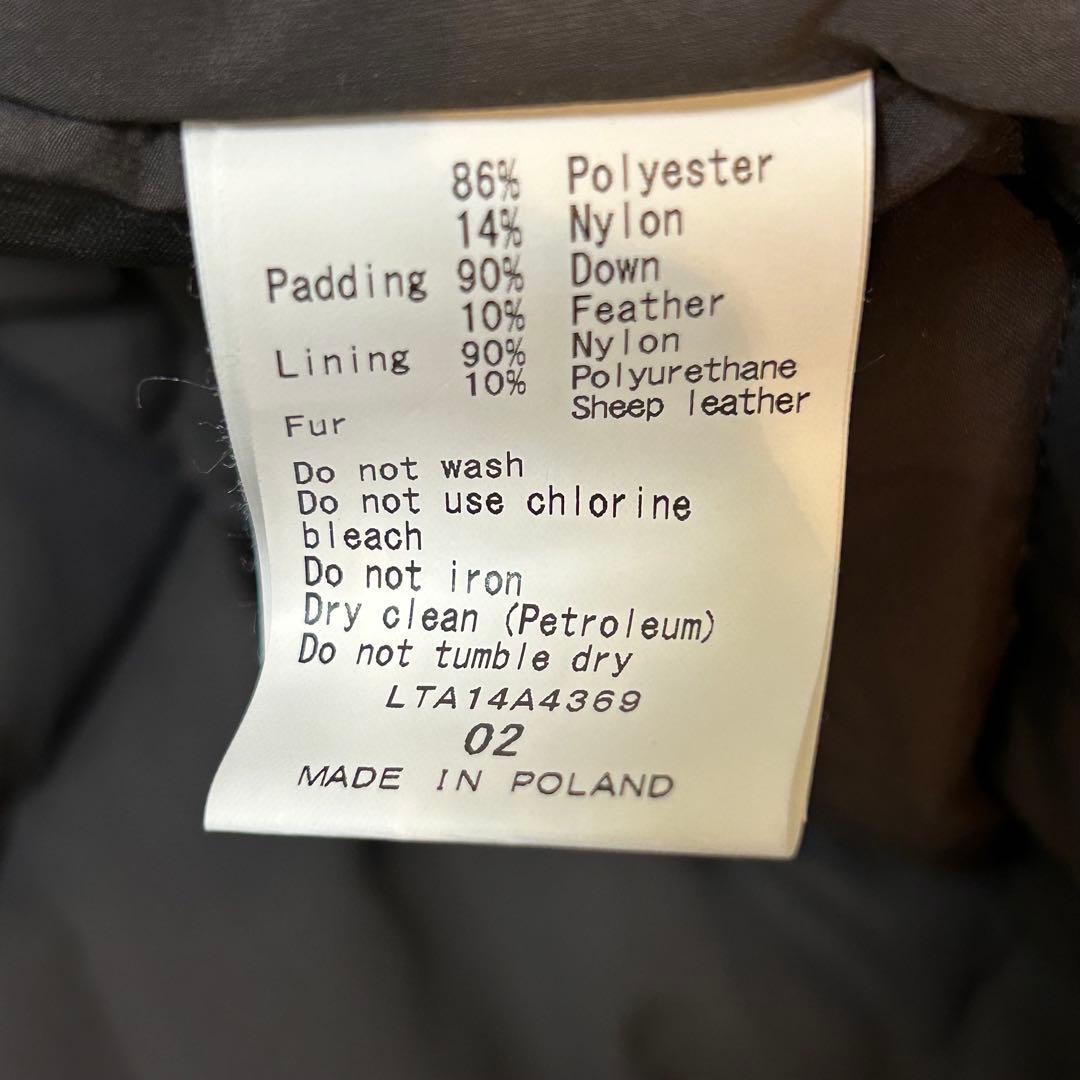 【美品】タトラス　TATRAS　ダウンポンチョ　2WAY　ファー　カーキ　02