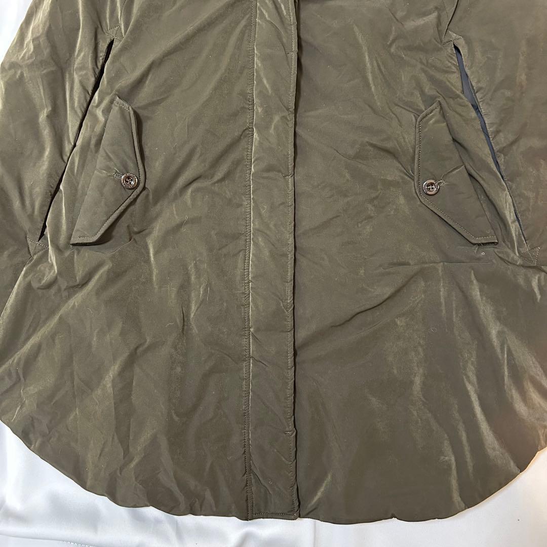 【美品】タトラス　TATRAS　ダウンポンチョ　2WAY　ファー　カーキ　02