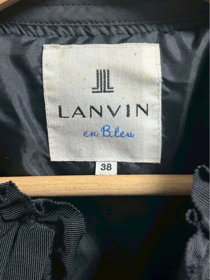 ランバンオンブルー ダウンコート ツイード ラメ レア