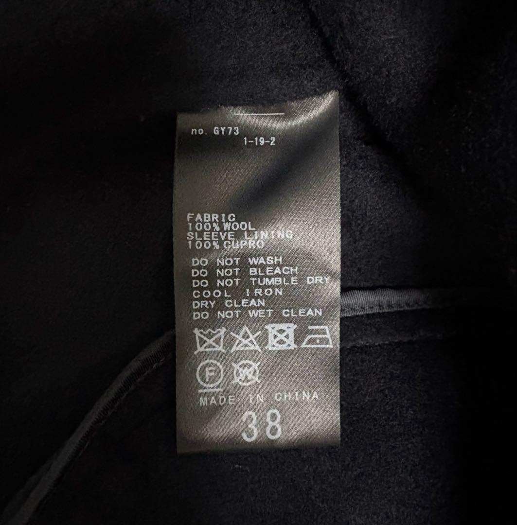 値下げFRAMeWORK SUPER160sダブルブレストコート38ネイビー