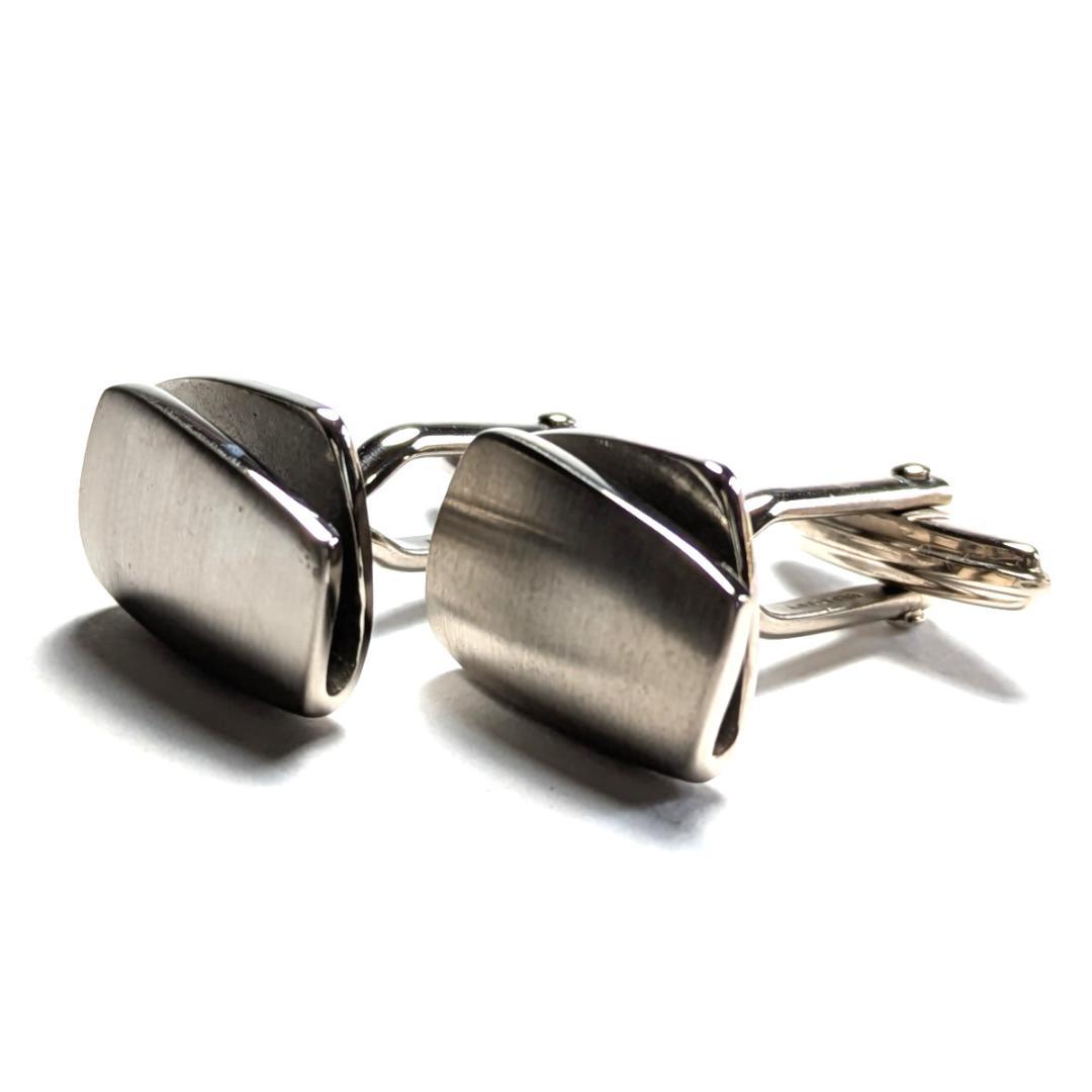 lvc6 ドイツ製LANVIN ランバン カフリンクス シルバー ソフトソリッド