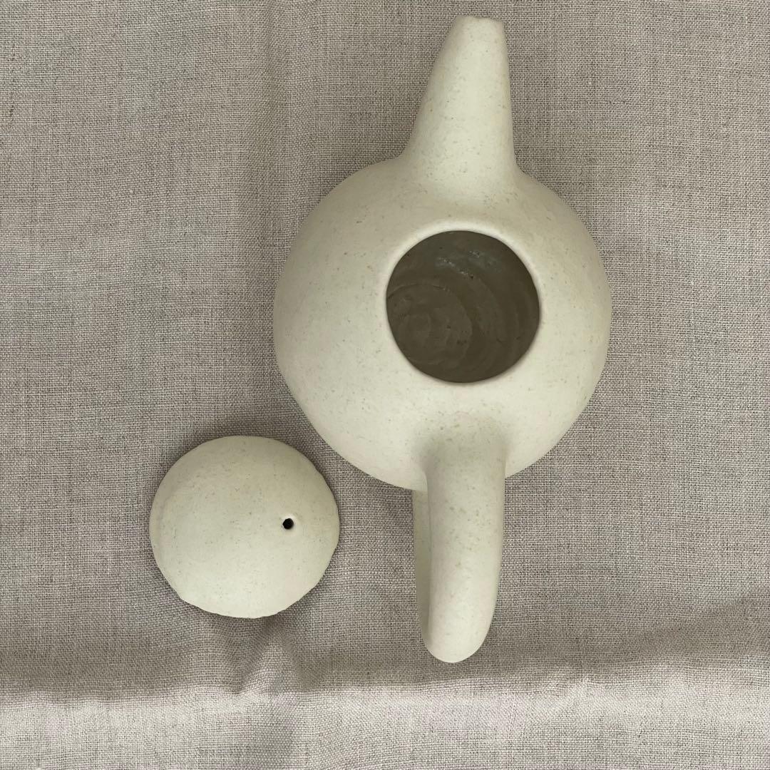 【希少品】　岩田圭介　白釉ポット　（大）