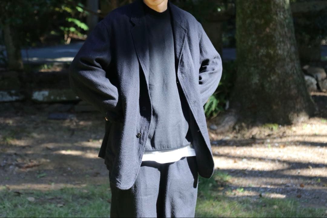 comoli 2024aw カシミヤシルクストライプジャケット、パンツ